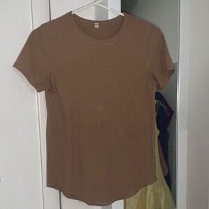 Wish Brown Short Sleeve Women's Top